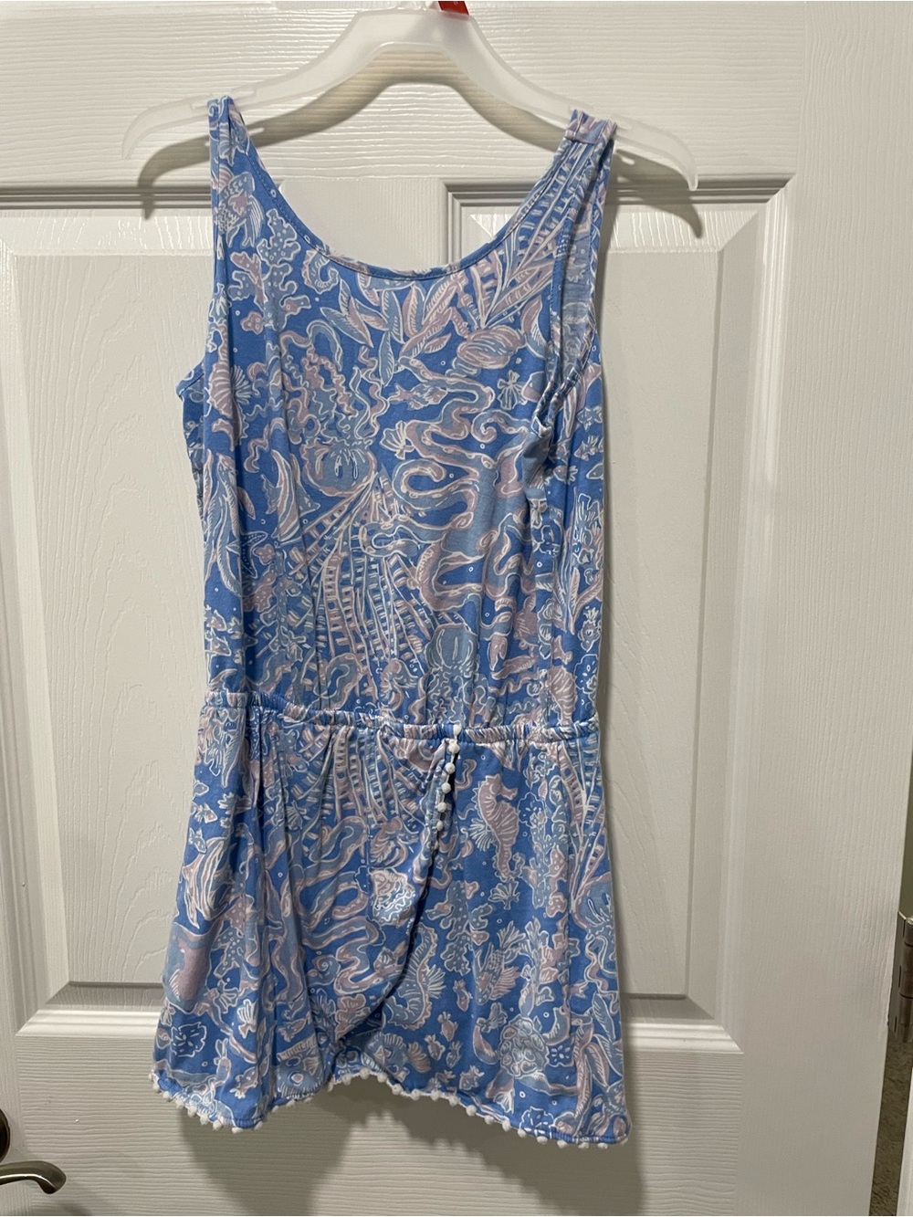 Lilly Pulitzer One-Shoulder Blue & Pink Paisley Dress